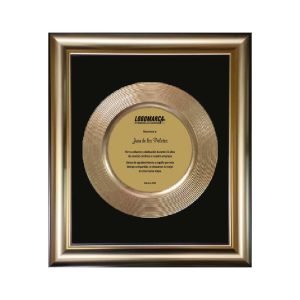 PLACA ENMARCADA COSMOS DORADO